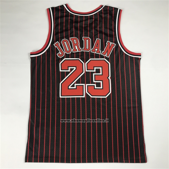 Maglia Chicago Bulls Michael Jordan No 23 Autentico 1996-97 Nero
